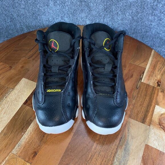 Jordan 13 Retro Playoffs Youth 10.5C Shoes Black Red Athletic Sneakers - Picture 2 of 10